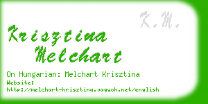 krisztina melchart business card